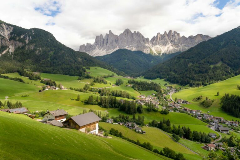 Village of Santa Maddalena in the Italian Dolomites